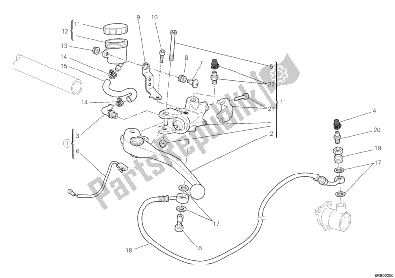 Toutes les pièces pour le Maître-cylindre D'embrayage du Ducati Hypermotard 1100 EVO 2010